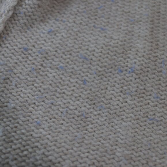 Sarah Spencer Light Gray Marled Ruffle Front Cropped Cardigan Sweater XL Angora - Picture 15 of 15